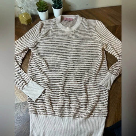 Ted Baker Namel Rose gold and pink metallic sweater size 1 - Picture 4 of 8